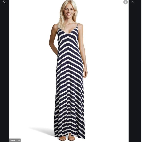 5/48 Dresses & Skirts - Navy Stripe Maxi Dress